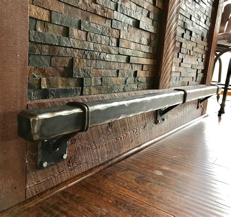 metal ribarb rustic bar foot brackets|rustic handrail brackets.